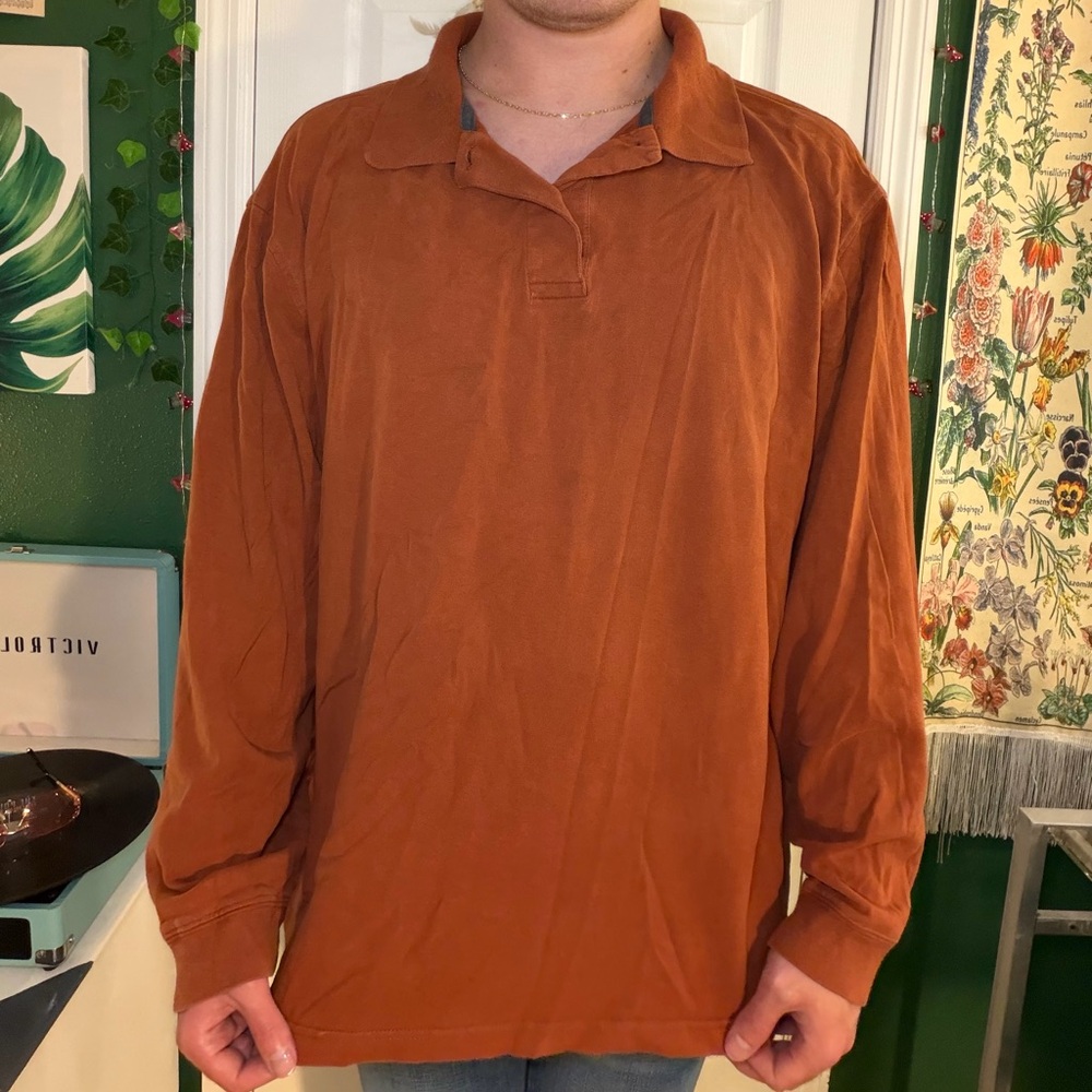 Men's Rust Long Sleeve Shirt